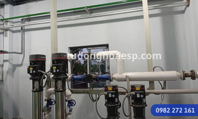 Sơ đồ liên động hệ thống điện lò hơi 20 tấn gồm tủ động lực PLC cảm biến bơm quạt và burner