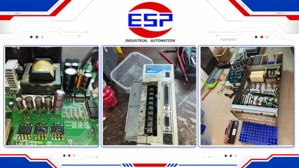 Kỹ thuật viên kiểm tra servo Delta báo lỗi AL011 encoder